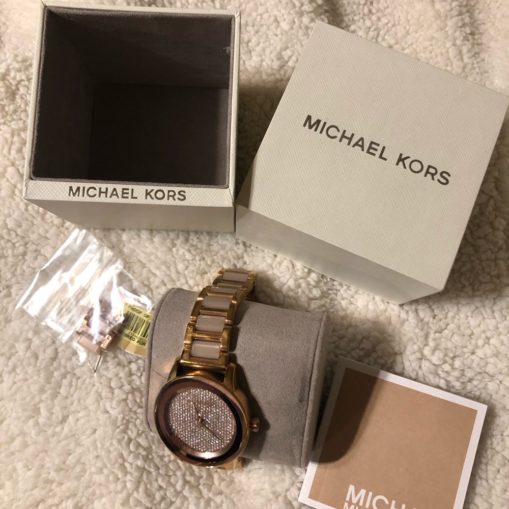 Rose gold Michael Kors watch